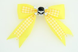 Yellow / skull tooth black yellow skull