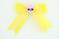 Yellow / skull plain pink yellow skull
