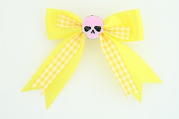 Yellow / skull plain pink yellow skull