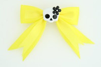 Yellow / skull flower white-black yellow cute skull