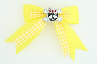 Yellow / cute skull bone black-red yellow cute skull
