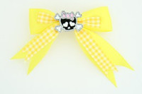 Yellow / cute skull bone black-pink yellow cute skull