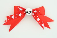 Red / skull plain white red skull