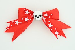 Red / skull plain white red skull