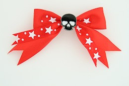 Red / skull plain black red skull