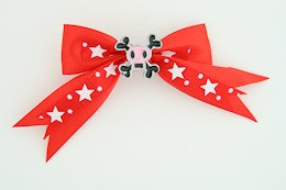 Red / skull squared pink red skull