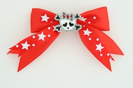 Red / cute skull bone white-red Red cute skull
