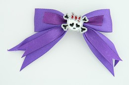 Purple / cute skull bone white-red dark purple cute skull