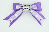 Purple / cute skull bone white-red dark purple cute skull