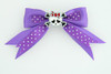 Dot purple / cute skull bone white-red dark purple cute skull