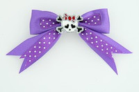 Dot purple / cute skull bone white-red dark purple cute skull