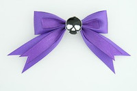 Purple / skull plain black dark purple skull