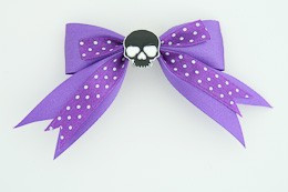 Dot purple / skull plain black dark purple skull