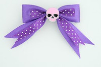 Dot purple / skull plain pink dark purple skull