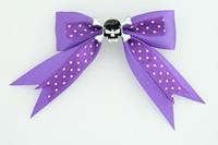Dot purple / skull tooth black dark purple skull