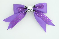 Dot purple / skull tooth white dark purple skull