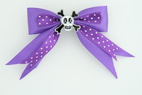 Dot purple / skull cross eye white dark purple skull