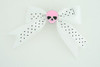 Dot white / skull plain pink white skull