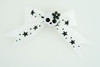 White / cut skull flower white-black white cute skull