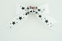 White / cute skull bone white-red white cute skull