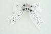 Dot white / cute skull bone white-pink white cute skull