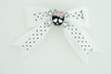 Dot white / cute skull bone black-pink white cute skull
