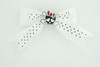 Dot white / cute skull bone black-red white cute Skull