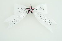 Dot white / star black-pink white star