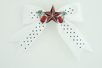 Dot white / star cherry black-red white star