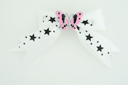 White / butterfly pink white animal