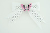 Dot white / butterfly pink white animal