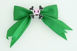 Green / skull squared pink green skull