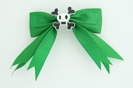 Green / skull squared white green skull