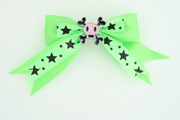 Green / skull squared pink green skull