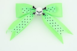 Dot green / skull tooth white green skull