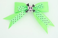 Dot green / skull cross eye pink green skull