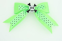 Dot green / skull cross eye white green skull