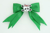 Green / cute skull bone white-black green cute skull