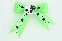 Green / cute skull flower white-black green cute skull