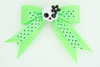 Dot green / cute skull flower white-black green cute skull