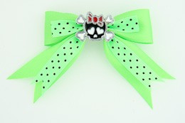 Dot green / cute skull bone black-red green cute skull