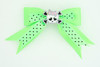 Dot green / cute skull bone white-pink green cute skull