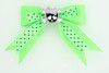 Dot green / cute skull bone black-pink green cute skull