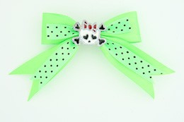 Dot green / cute skull bone white-red green cute skull