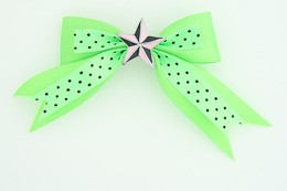Dot green / star black-pink green star