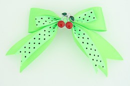 Dot green / cherry small green mix