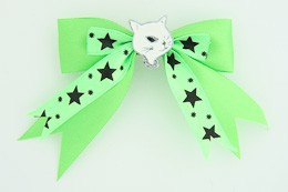 Green / cat white green animal