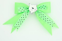 Dot green / cat white green animal