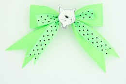 Dot green / cat white green animal