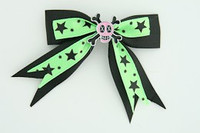Bl-green / skull cross eye pink black-green skull